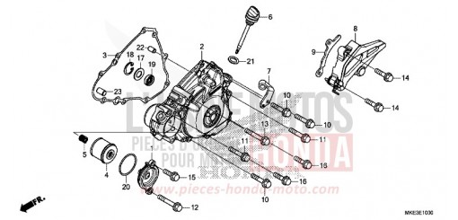 LEFT CRANKCASE COVER CRF450RH de 2017